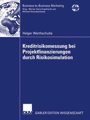 cover image of Kreditrisikomessung bei Projektfinanzierungen durch Risikosimulation